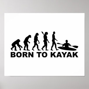 Evolution geboren Kayak Poster