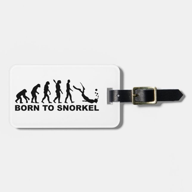 Evolution geboren zu schnorcheln gepäckanhänger (Vorderseite horizontal)