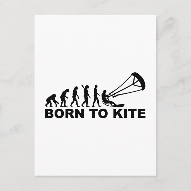Evolution geboren zum Drachen Postkarte (Vorderseite)