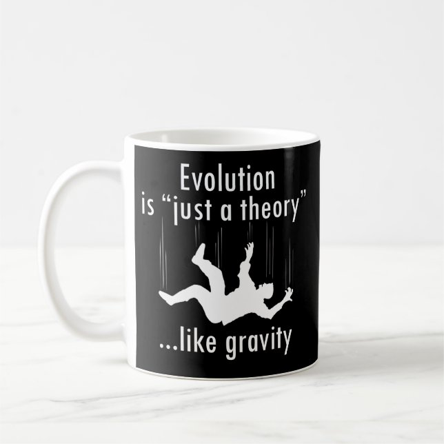 Evolution gerade eine Theorie Kaffeetasse (Links)