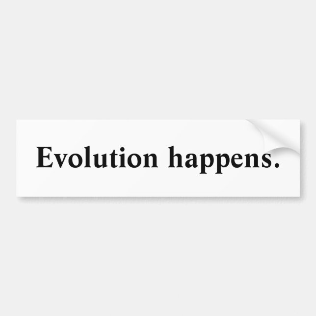 Evolution geschieht Stoßdämpfer Autoaufkleber (Vorne)