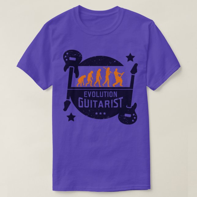 Evolution Gitarrist Gitarre Musician (1) T-Shirt (Design vorne)