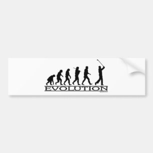 Evolution - Golf - Mann Autoaufkleber