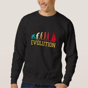 Evolution Grafik Segelboot Kapitän Segeln Meer Boa Sweatshirt