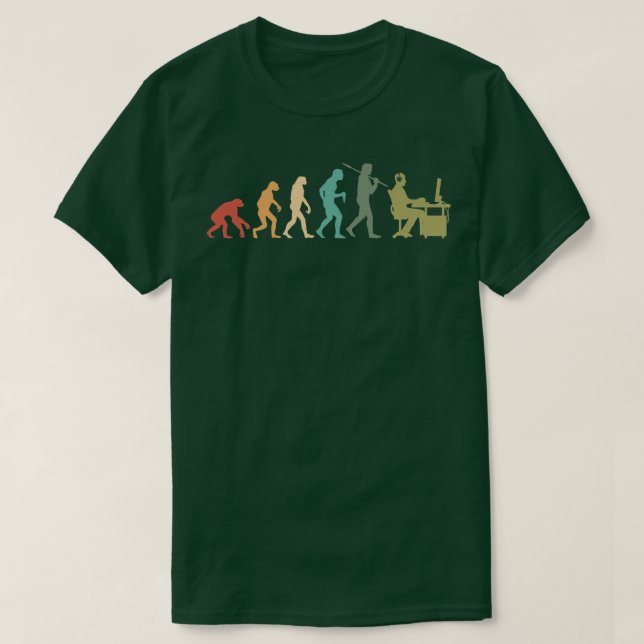 Evolution Grafik-Video-Game-Player-Gaming-Gamer P T-Shirt (Design vorne)