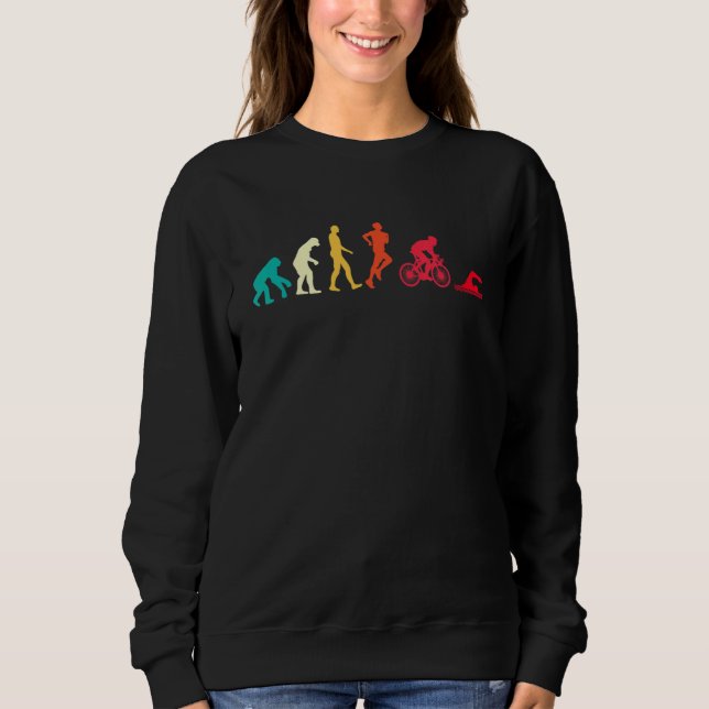 Evolution Grafischer Triathlon-Laufbiker Sweatshirt (Vorderseite)
