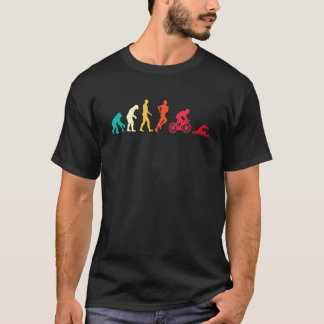 Evolution Grafischer Triathlon-Laufbiker T-Shirt