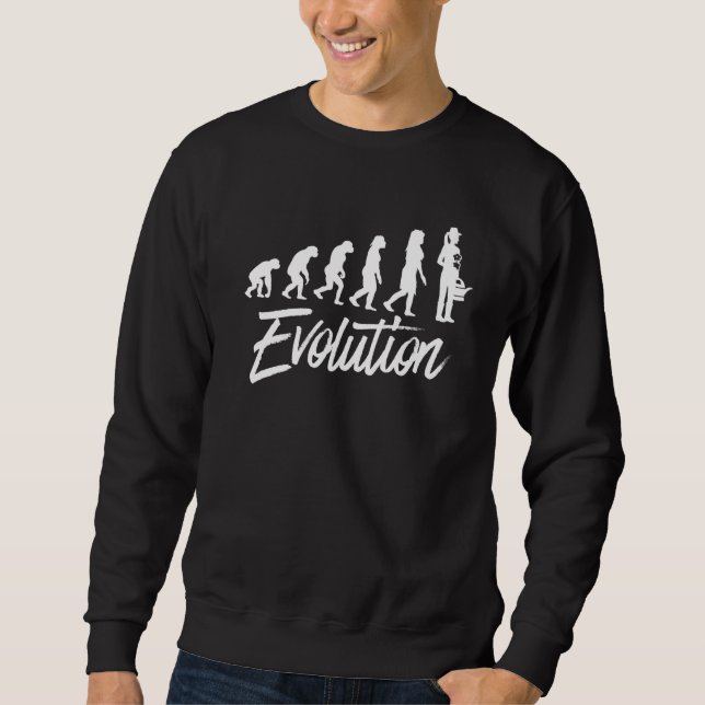 Evolution Graphic Botanical Flowers Gardening Plan Sweatshirt (Vorderseite)