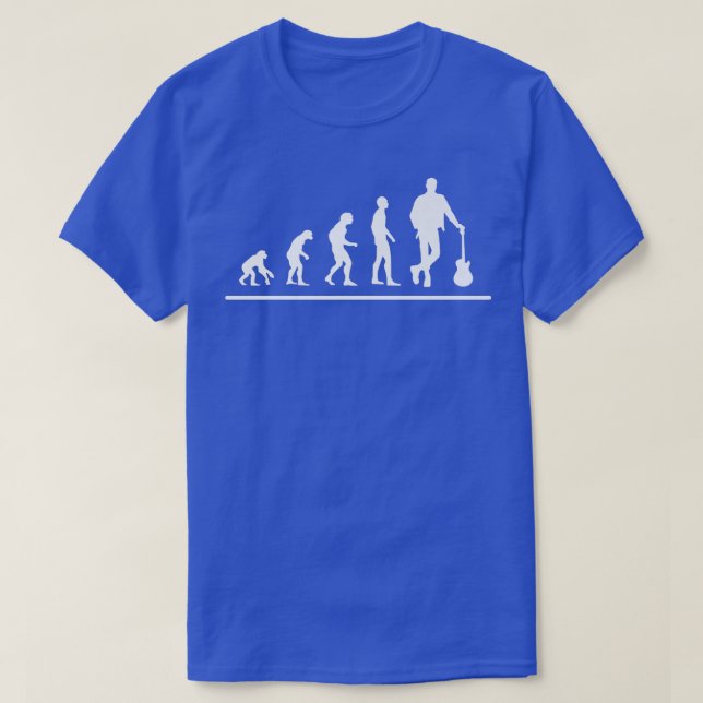 Evolution Guitar Player Man Rock Country MusicGuit T-Shirt (Design vorne)