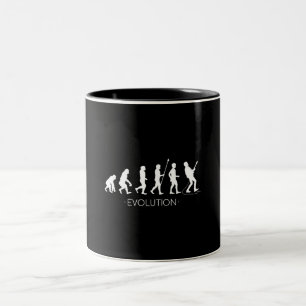 Evolution Guitarist Shirt, Rock Music Guitar Zweifarbige Tasse