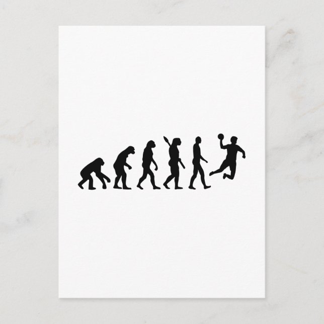 Evolution Handball Postkarte (Vorderseite)