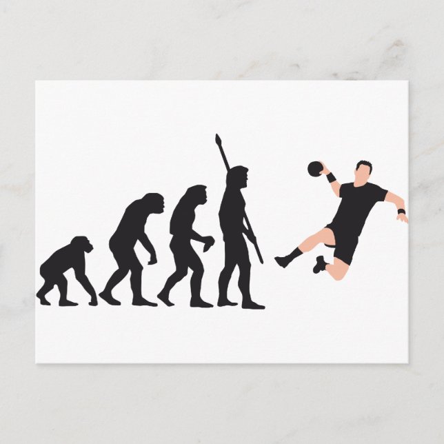 Evolution Handball Postkarte (Vorderseite)