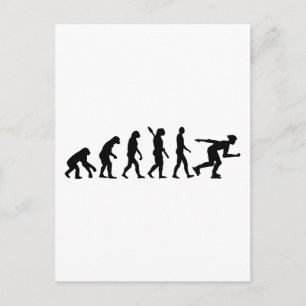 Evolution inline skating postkarte