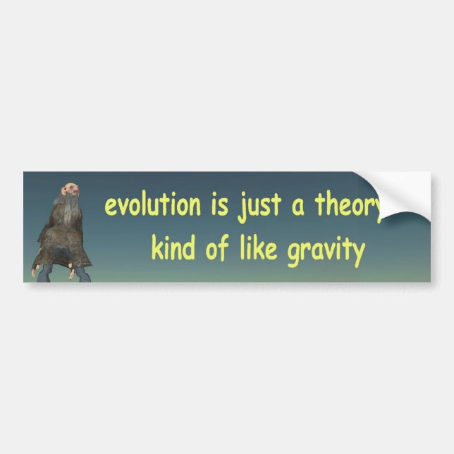 Evolution ist gerade eine Theorie Autoaufkleber (Vorne)
