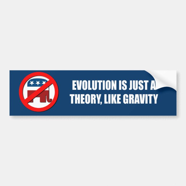 Evolution ist gerade eine Theorie wie Schwerkraft Autoaufkleber (Vorne)
