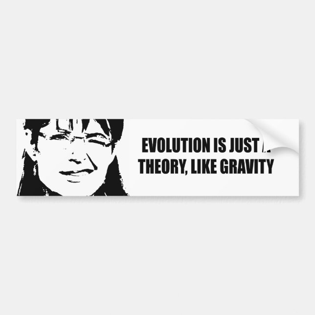 Evolution ist gerade eine Theorie wie Schwerkraft Autoaufkleber (Vorne)