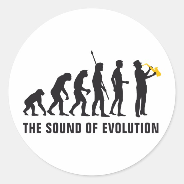 evolution jazz runder aufkleber (Vorderseite)