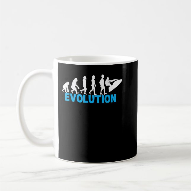 Evolution Jet Ski Funny Water Sportboot Geschenk Kaffeetasse (Links)