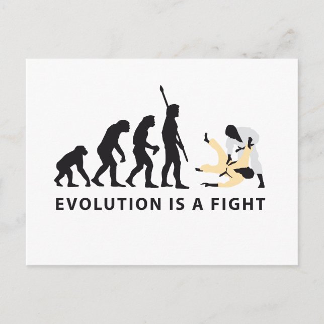 Evolution Judo Postkarte (Vorderseite)