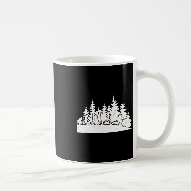 Evolution Langlaufen Wintersportbad Kaffeetasse (Rechts)