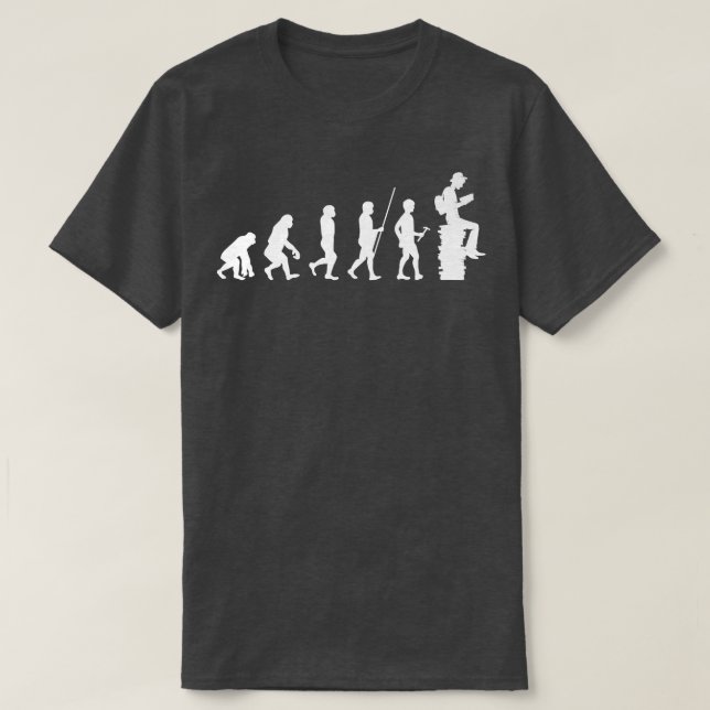 Evolution lesen Buchwurmbücher Lover Libre T-Shirt (Design vorne)
