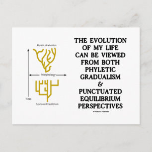 Evolution meines Lebens Phyltc Grdlism Punctd Equl Postkarte