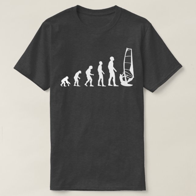 Evolution Mens Windsurfing Funny Gift Idee T-Shirt (Design vorne)