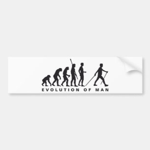 evolution nordic walking autoaufkleber