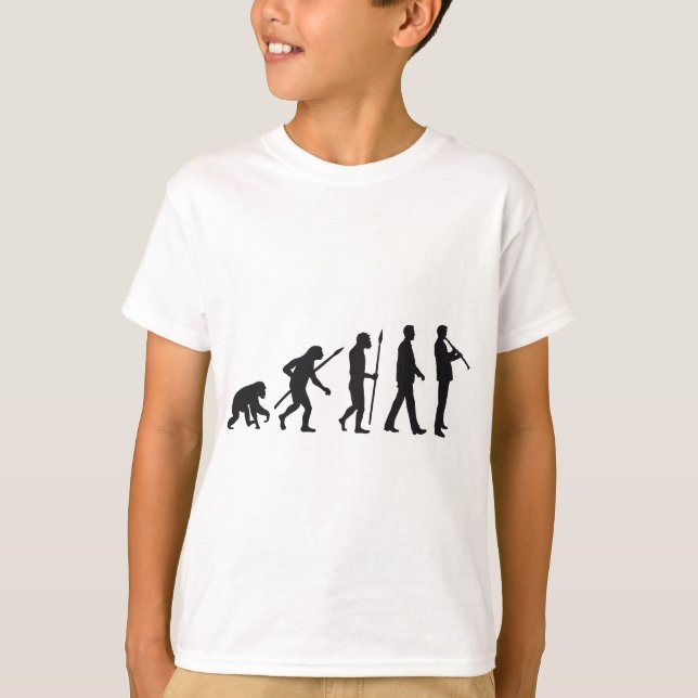 evolution of man clarinet player T-Shirt (Vorderseite)