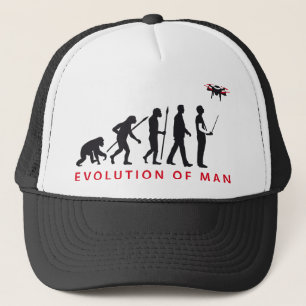 evolution of man controlling drone truckerkappe