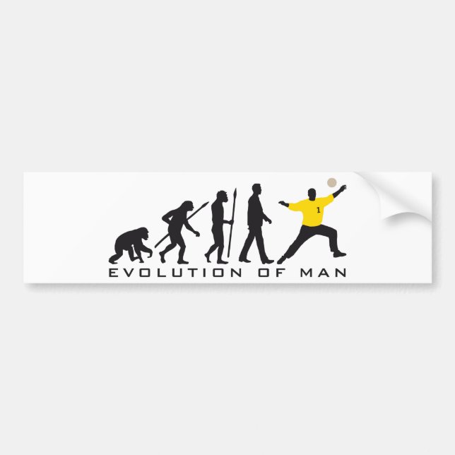 evolution of man handball goal keeper autoaufkleber (Vorne)