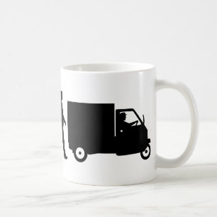 Evolution of man Piaggio Ape mini transporter Kaffeetasse