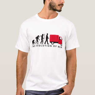 Evolution of man Piaggio Ape mini transporter T-Shirt