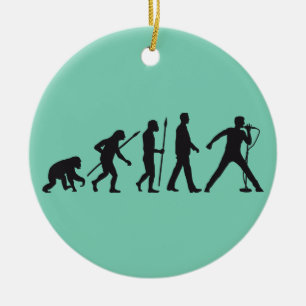 evolution of man rock metal singer keramik ornament