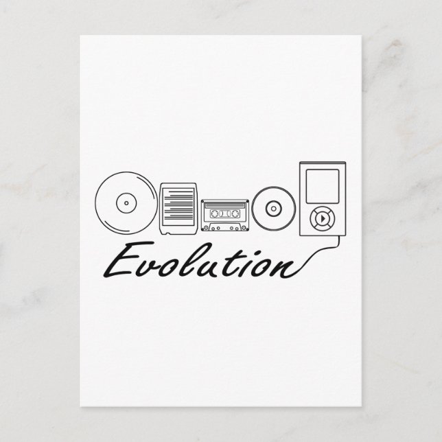 Evolution of Music Postkarte (Vorderseite)