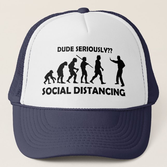 Evolution Of Social Distancing Truckerkappe (Vorderseite)