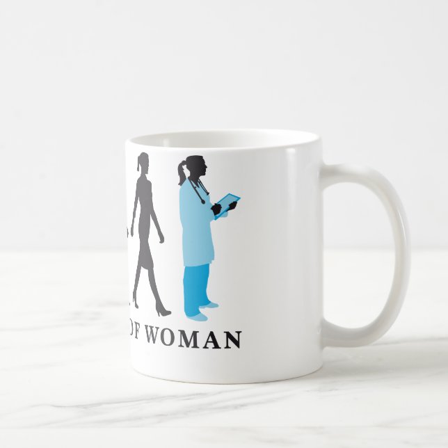 evolution of woman female doctor kaffeetasse (Rechts)