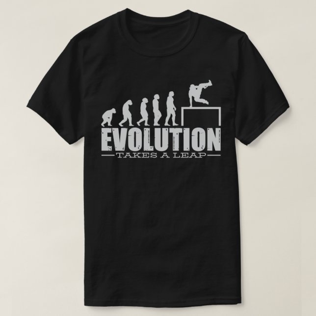 Evolution Parkour Freerunning Backflip Freestyle R T-Shirt (Design vorne)