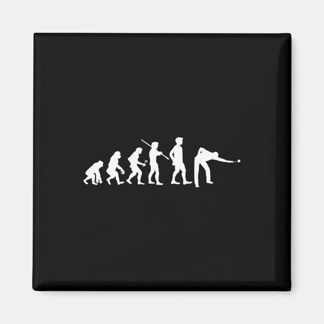 Evolution Pool Funny Pool Player Billard Player Magnet (Vorne)