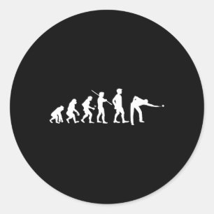 Evolution Pool Funny Pool Player Billard Player Runder Aufkleber