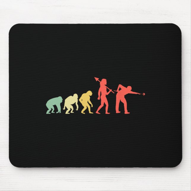 Evolution Rack Pool Billiard Player Billiard Cue Mousepad (Vorne)