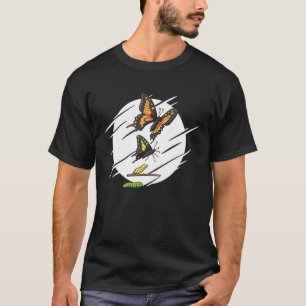 Evolution Raupe Monarchfalter T-Shirt