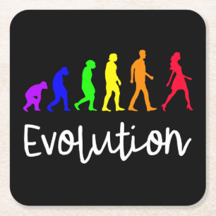 Evolution Rechteckiger Pappuntersetzer