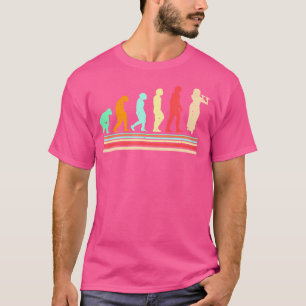 Evolution Retro Flutist Marching Band Musici T-Shirt