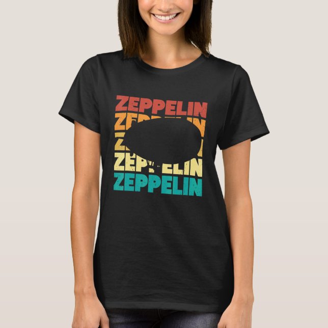 Evolution Retro Zeppelin Dirigiable Blimp-Luftschi T-Shirt (Vorderseite)