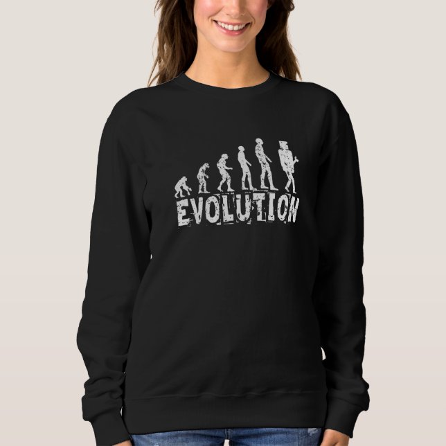 Evolution Robot White Sweatshirt (Vorderseite)