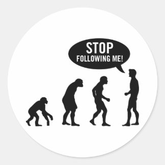 Evolution Runder Aufkleber