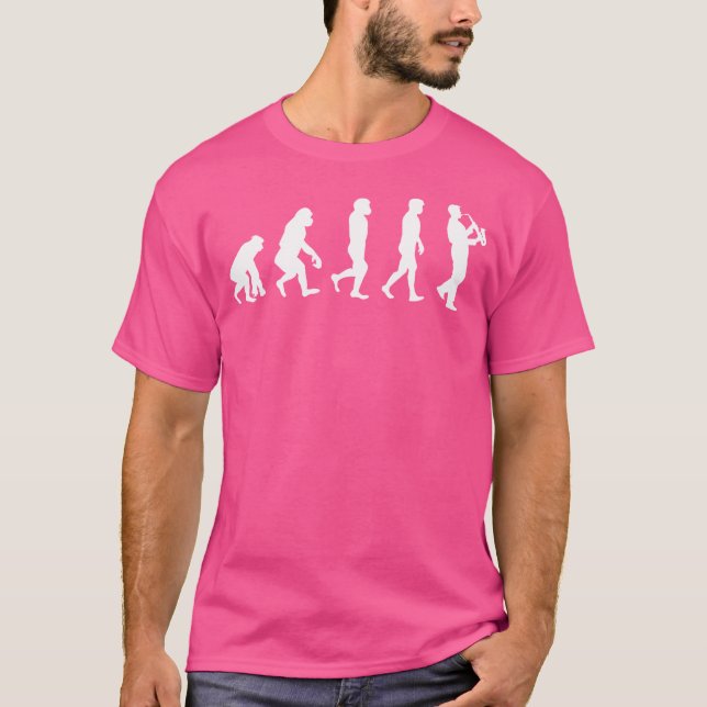 Evolution Saxophon Marching Band Shirt für Männer  (Vorderseite)