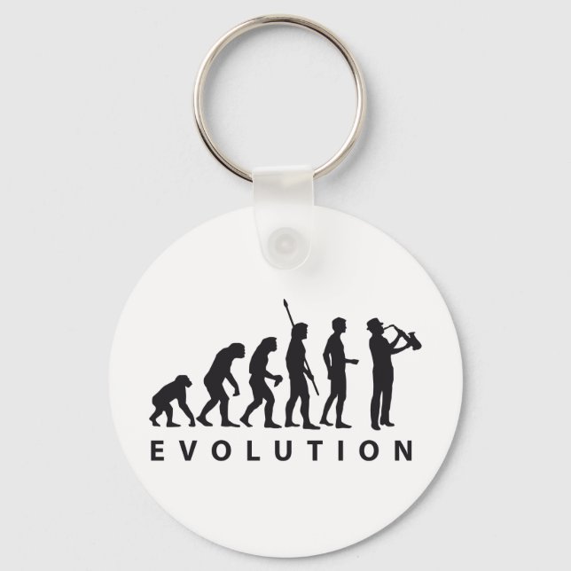 Evolution Saxophon Schlüsselanhänger (Vorderseite)