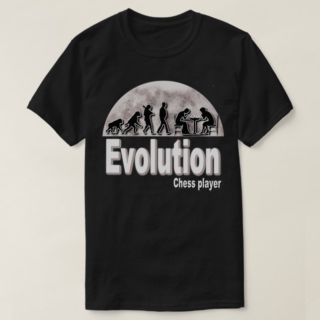 Evolution Schachspieler 1 T-Shirt (Design vorne)